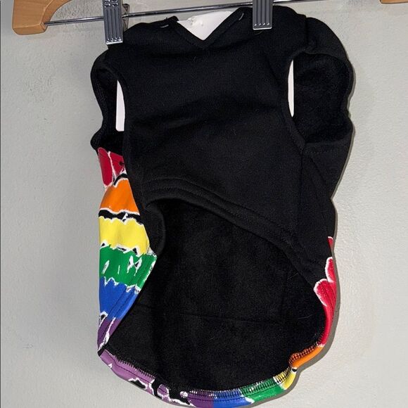 Justice Black Hoodie with Rainbow Tie-Dye - Picture 5 of 6